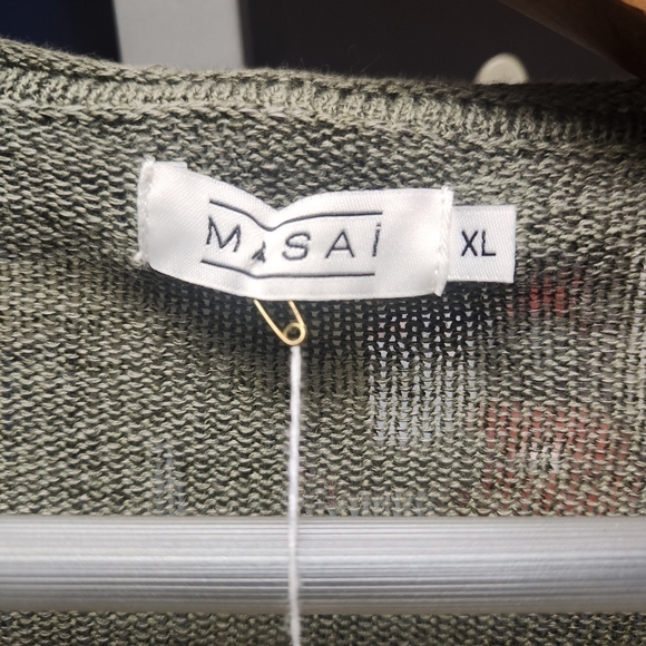 Masai Women's Lakisa Cardigan Top Back Long Sleeve Sz. M Moss NWT - Picture 3 of 7